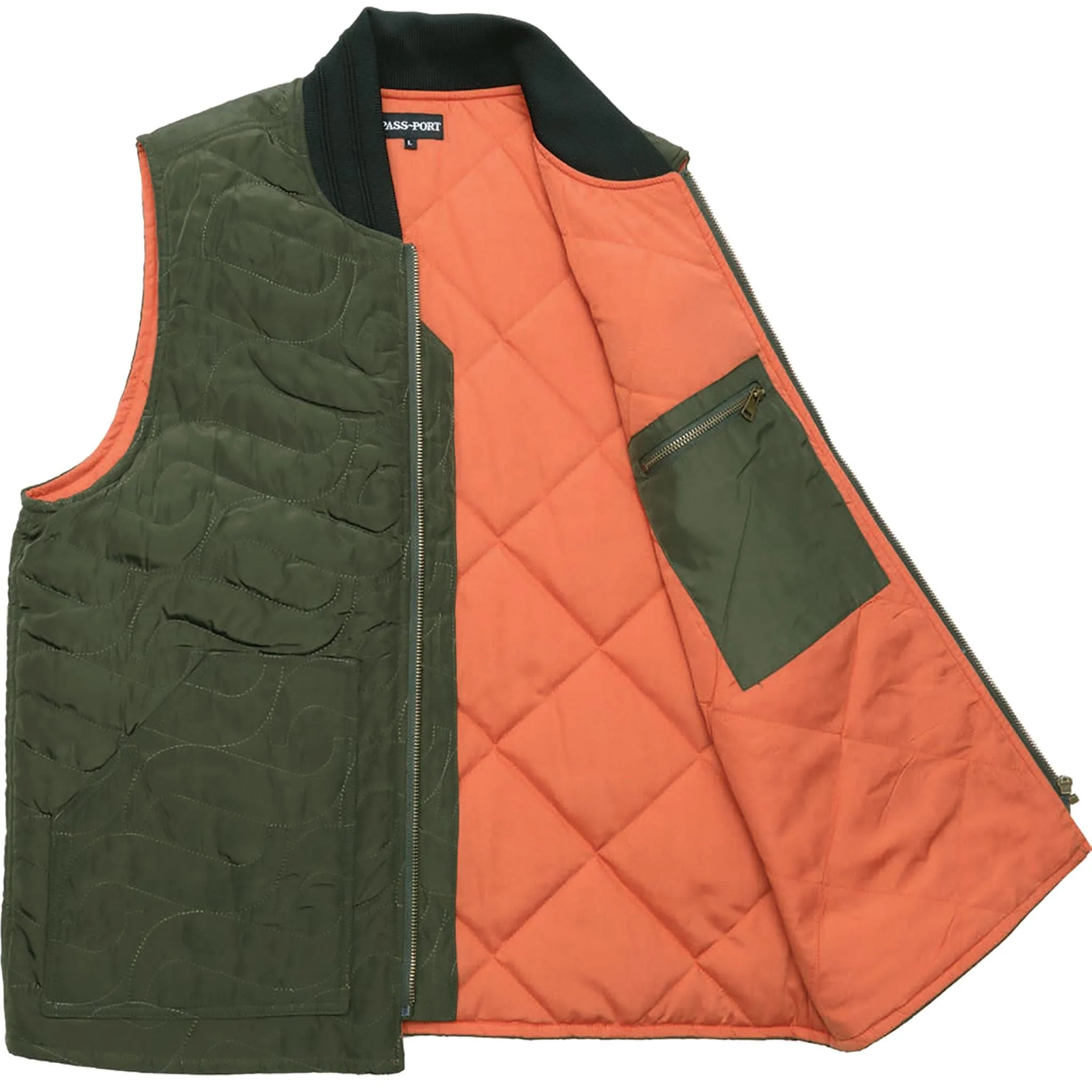 Passport Tide Puff Packers Vest Forest Green