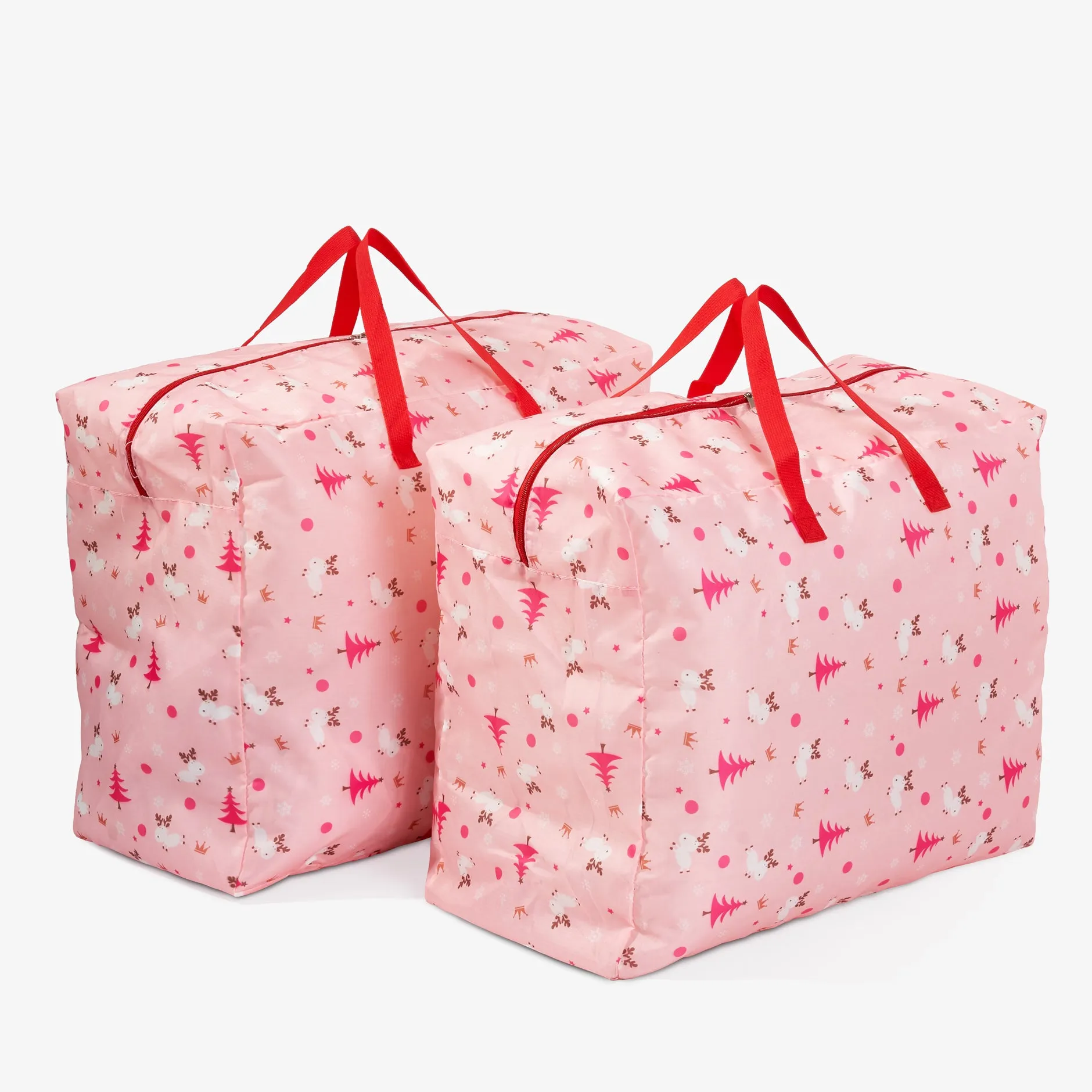 Pink Christmas Storage Bags