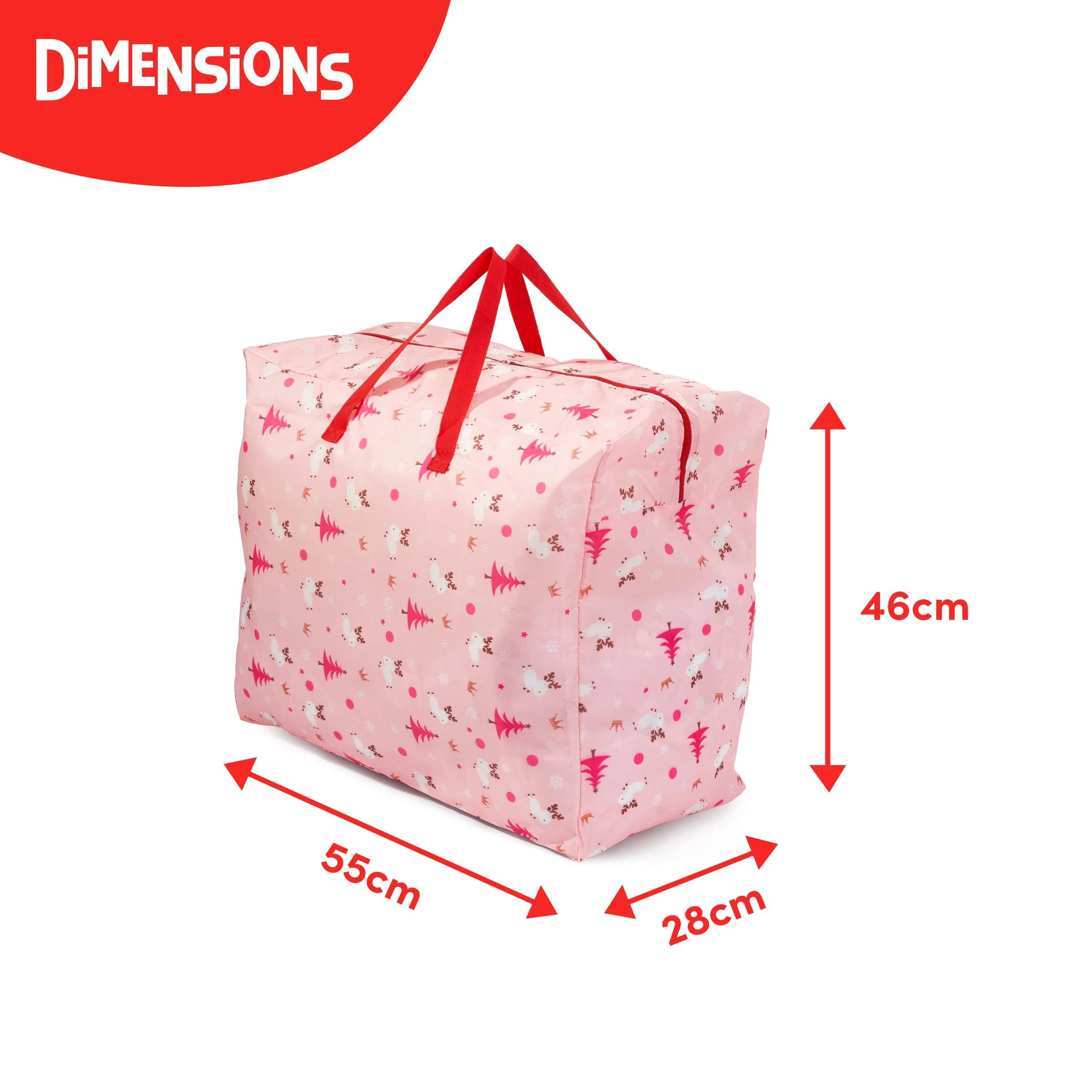 Pink Christmas Storage Bags