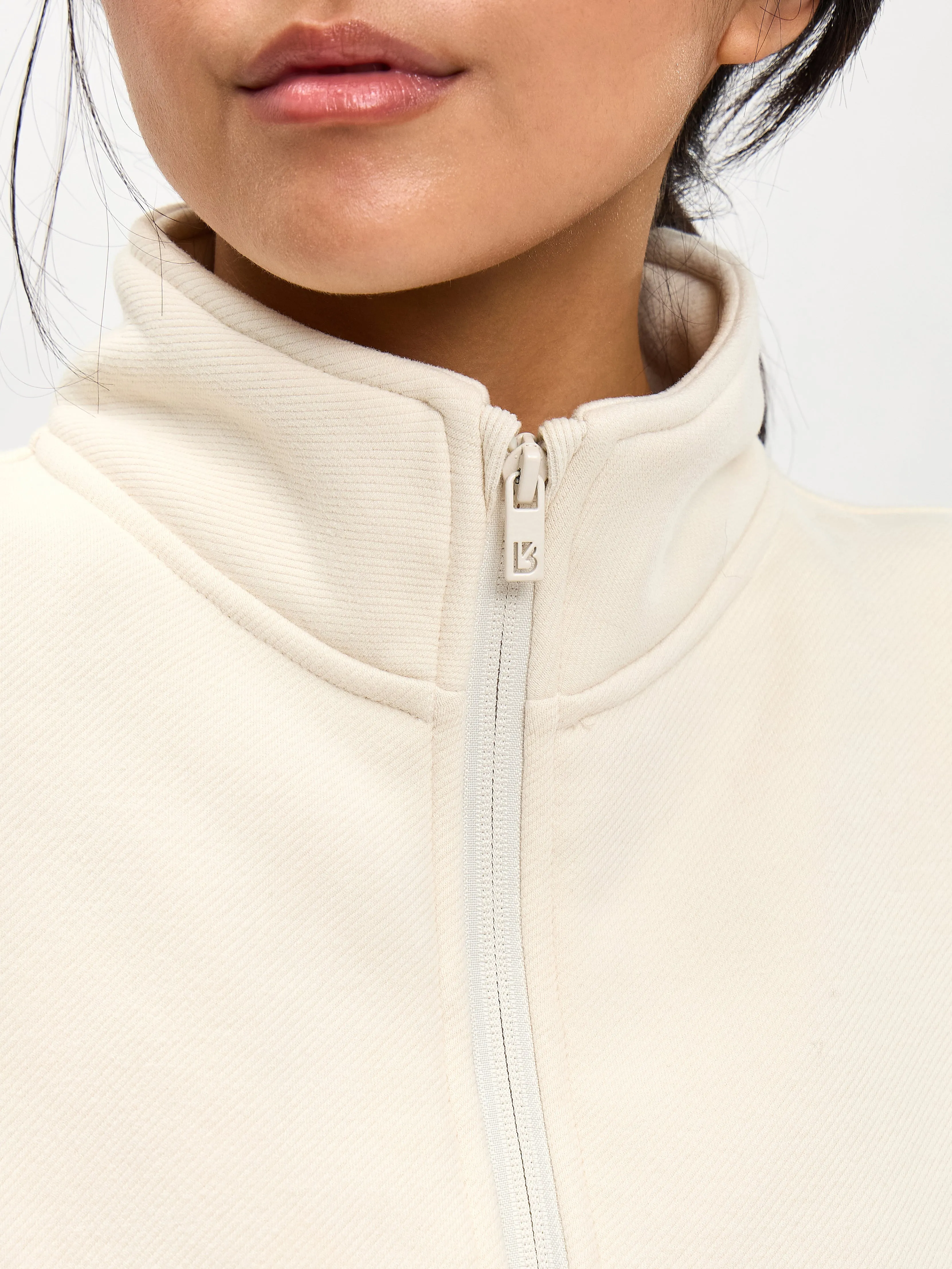 Plush Fleece Quarter Zip Pullover - Oat Milk