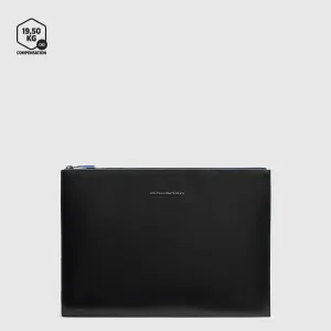 Pochette Piquadro Blue Square in Pelle Porta iPad®Pro 12,9'' Nero