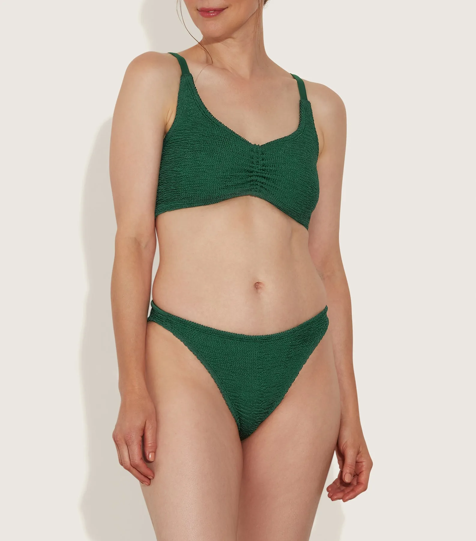 Post Mastectomy Bikini - Metallic Forest Green