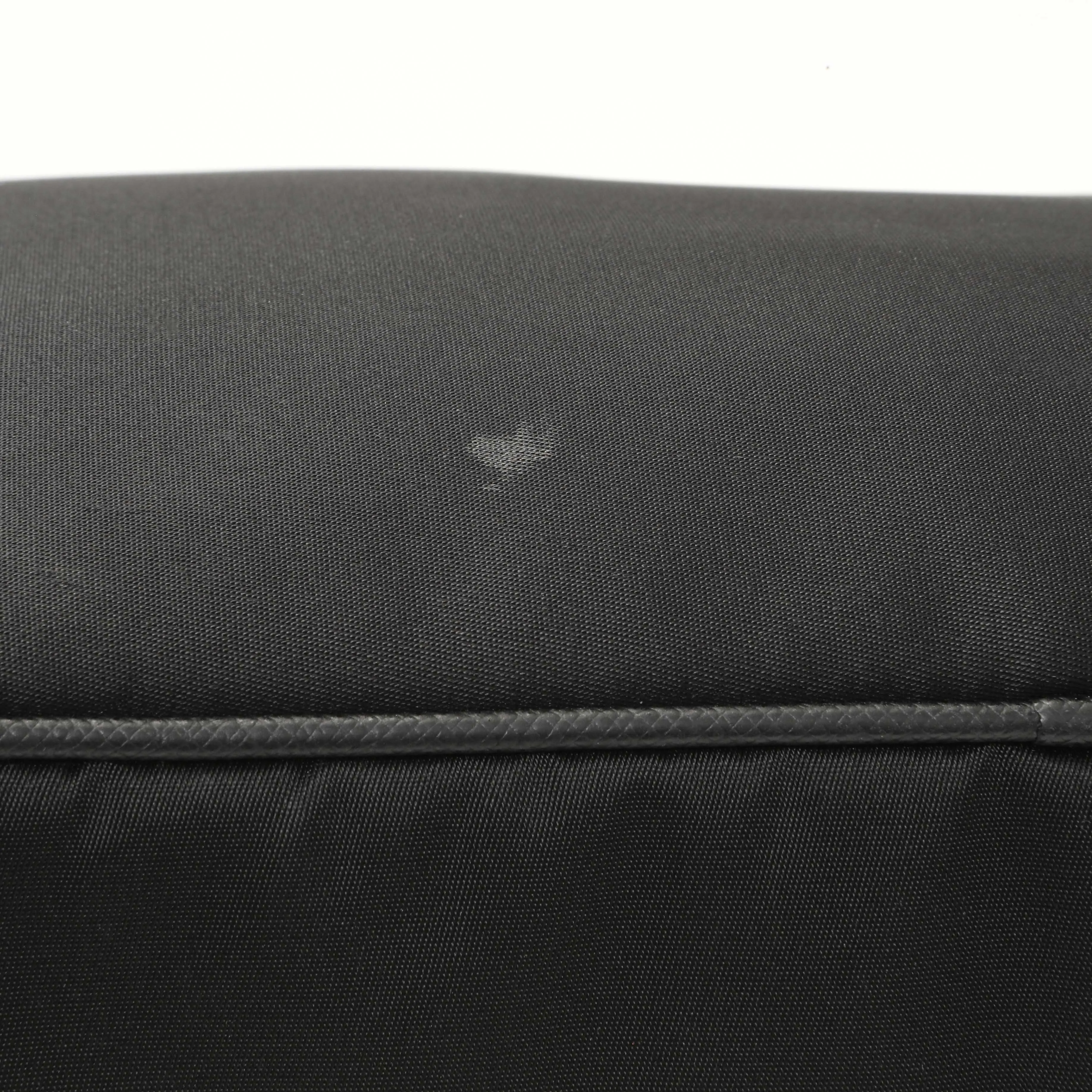 Prada Black Re-Nylon Saffiano Double Pouch Shoulder Bag