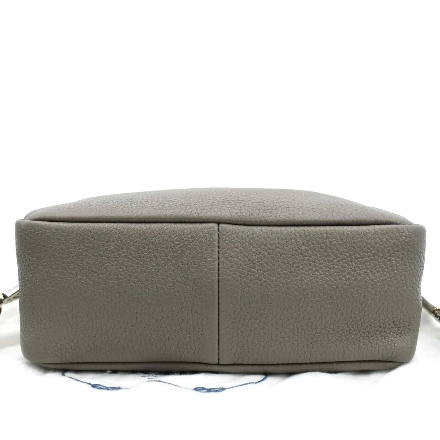 PRADA Flou Leather Shoulder Bag Grey