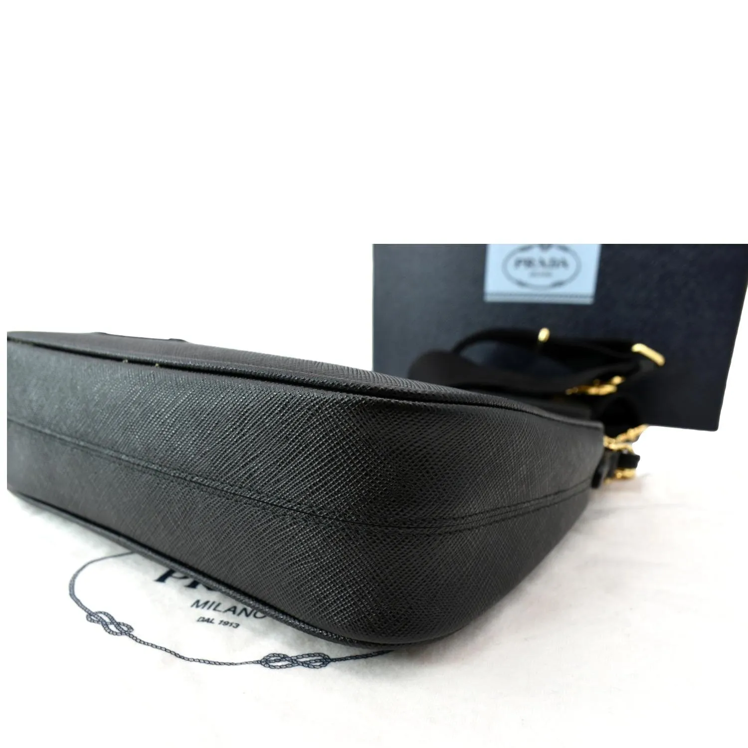 PRADA Re-Edition 2005 Saffiano Leather Shoulder Bag Black