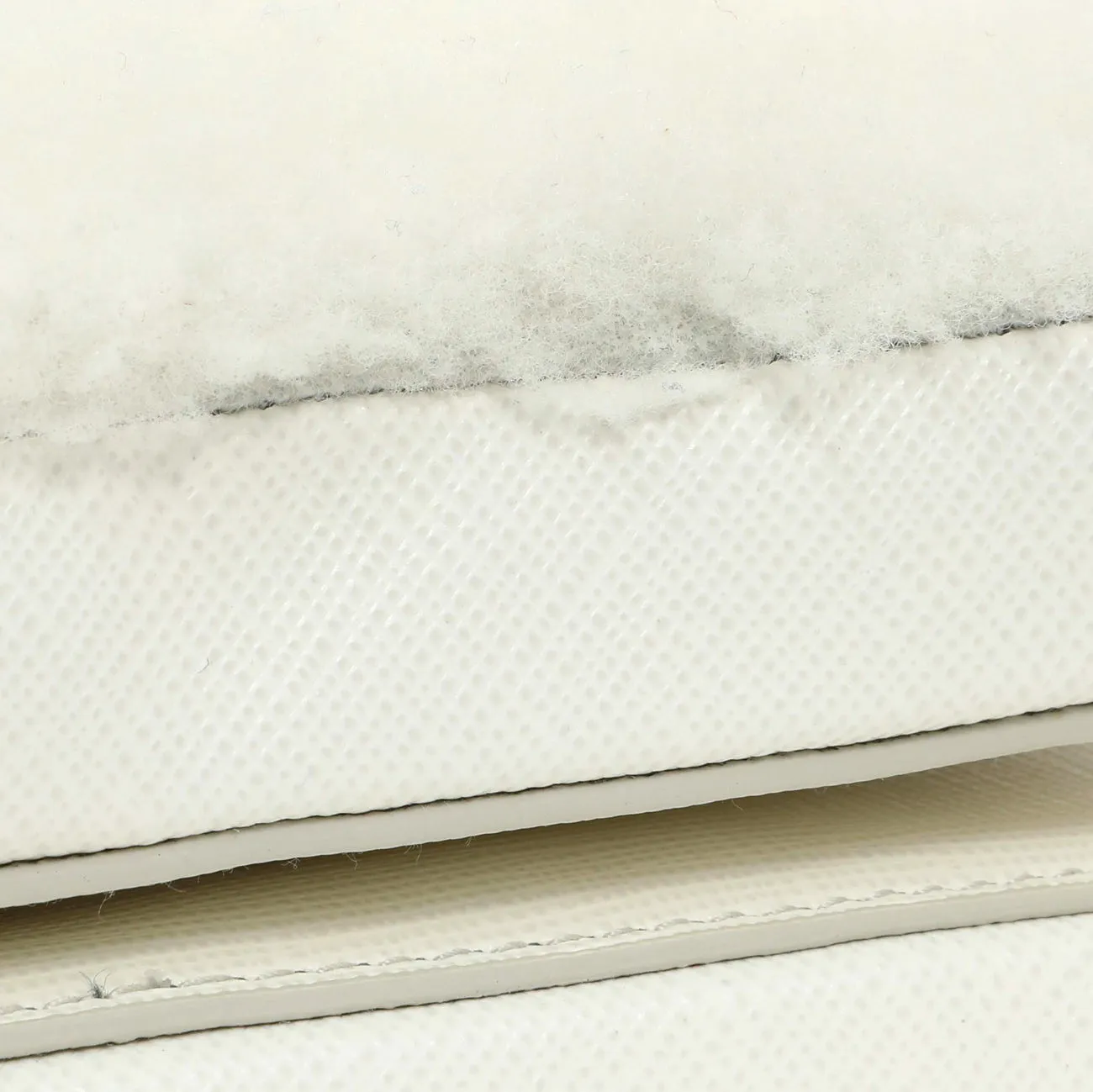 Prada White Shearling Mini Triangle Crossbody Pouch