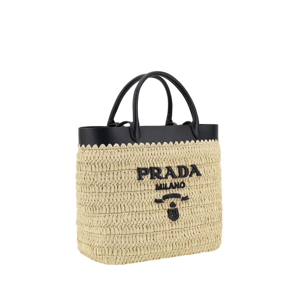 Prada Woven raffia Tote Bag