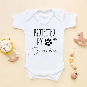 Protected By Animal Personalised Baby Bodysuit