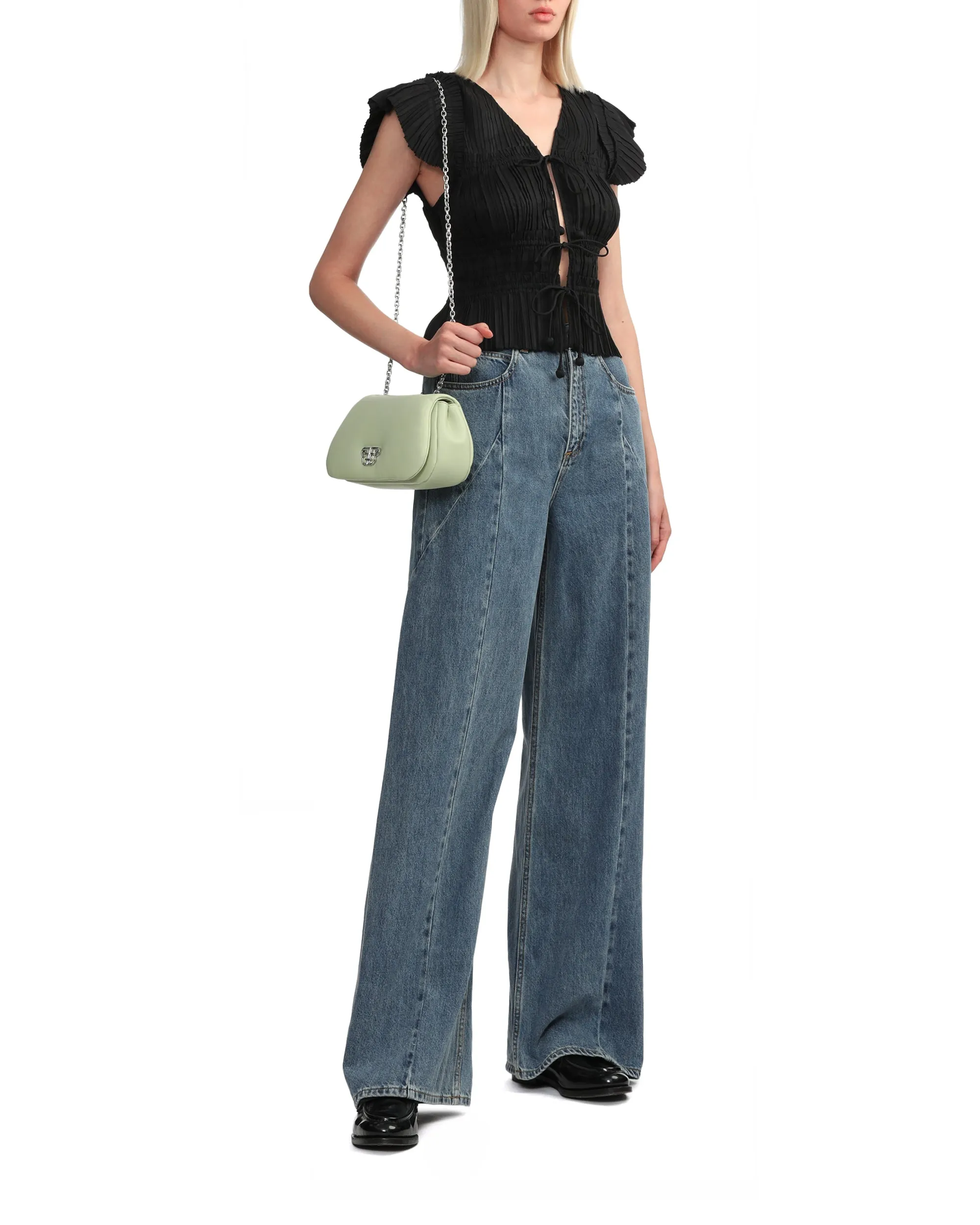 Puffer leather bag