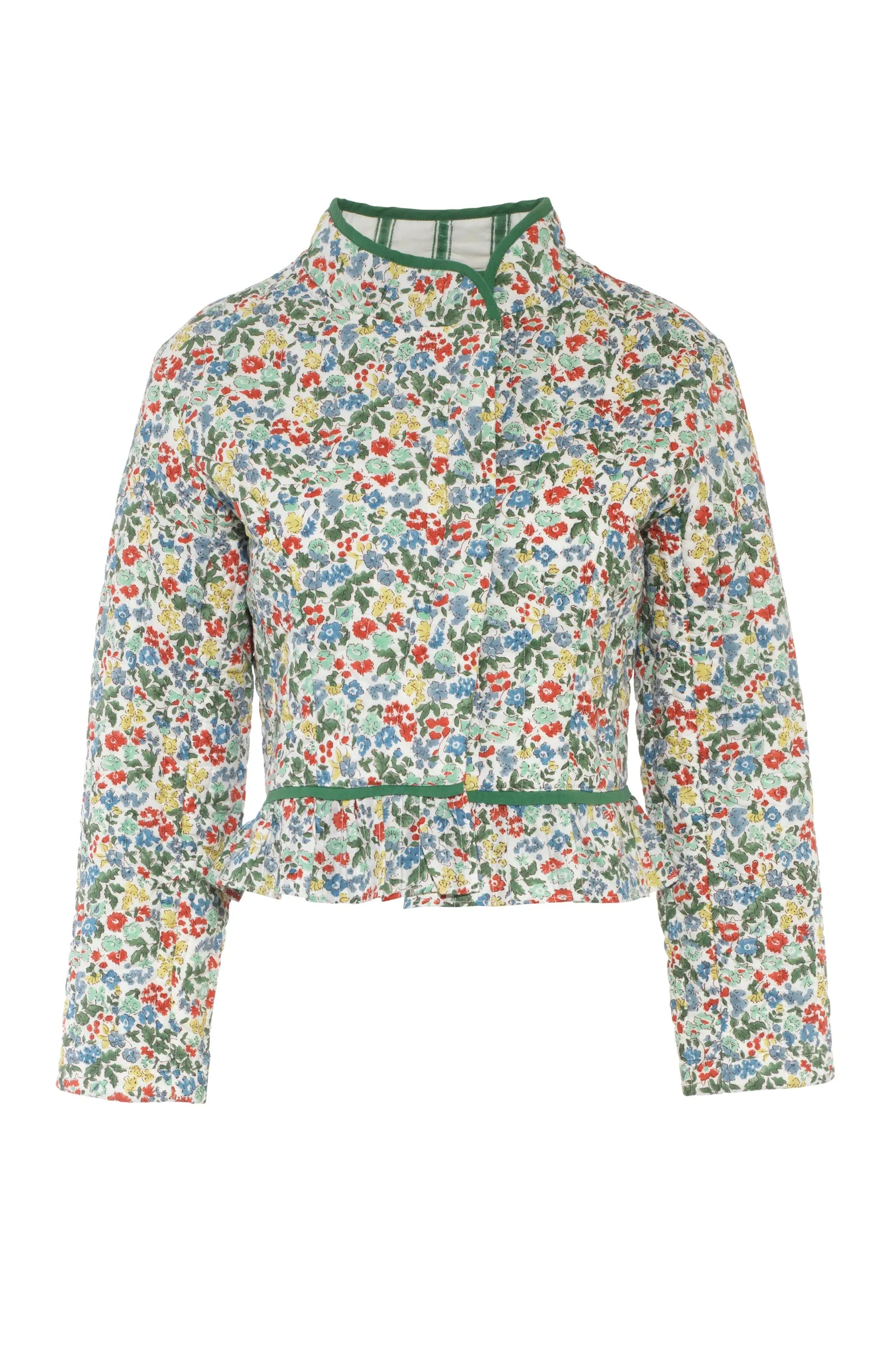 Quilted Biker Jacket in Fleures Garden