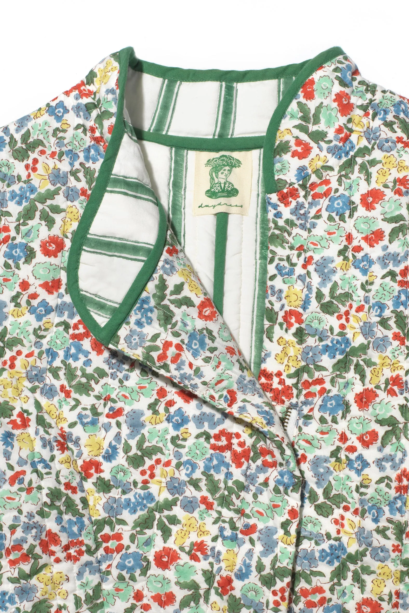Quilted Biker Jacket in Fleures Garden