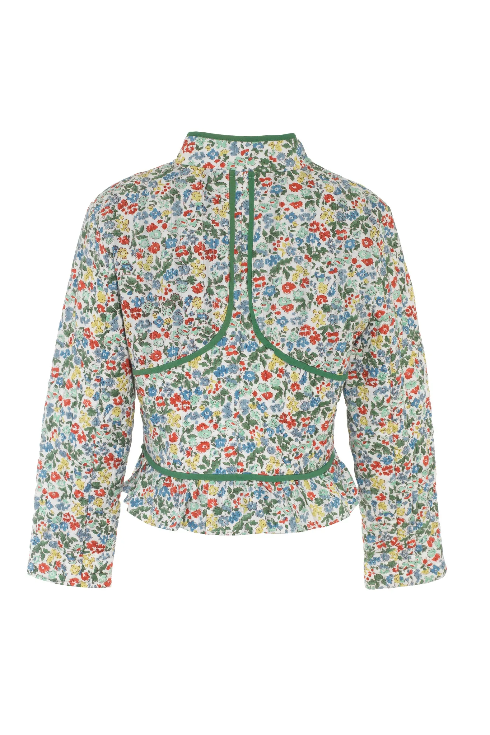 Quilted Biker Jacket in Fleures Garden