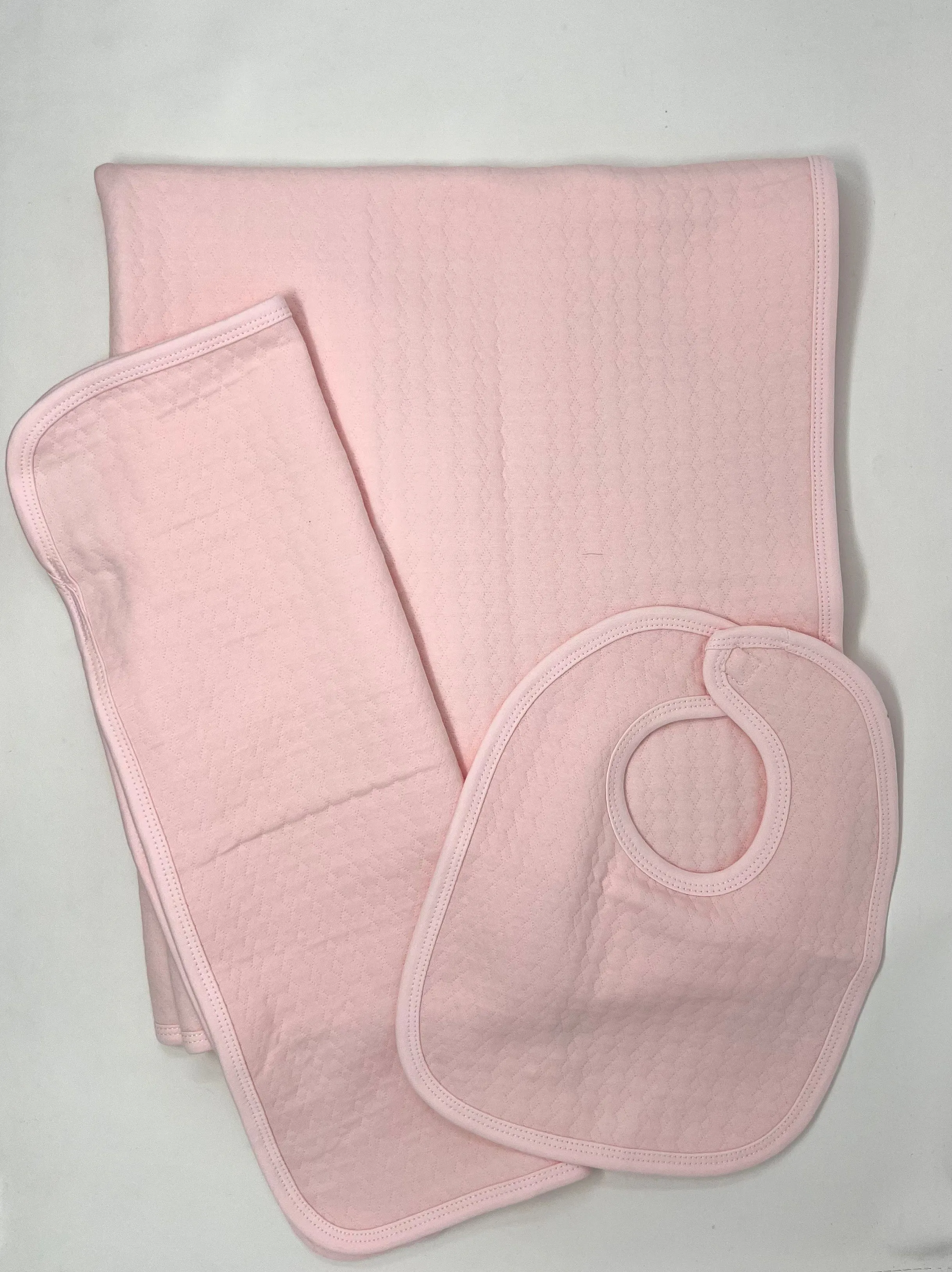 Quilted Burp Cloth - Pink