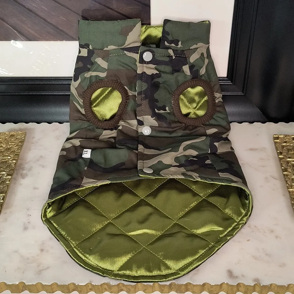 Quilted Camo Dog Vest