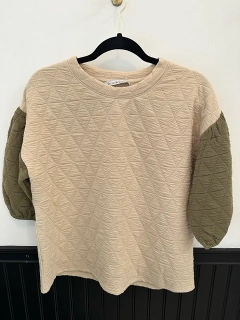 Quilted Color-block Lounge Set