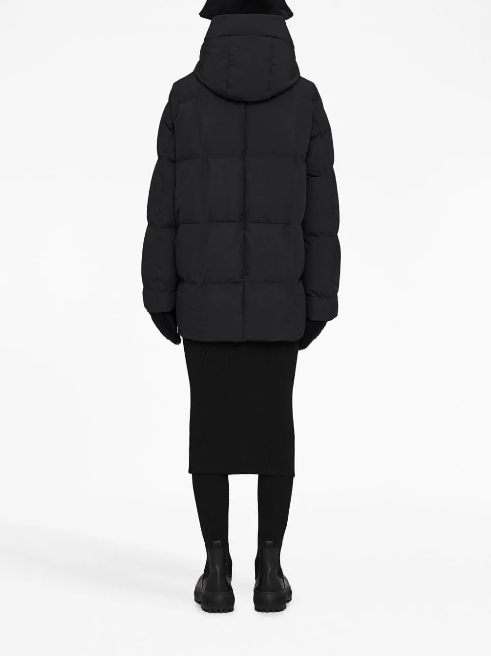 Quilted down jacket