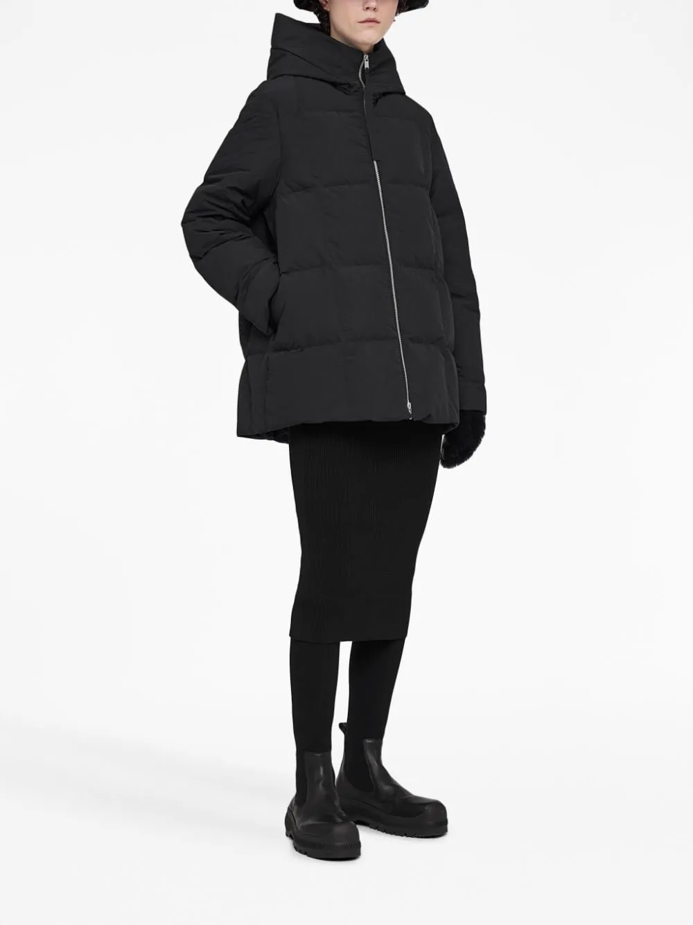 Quilted down jacket