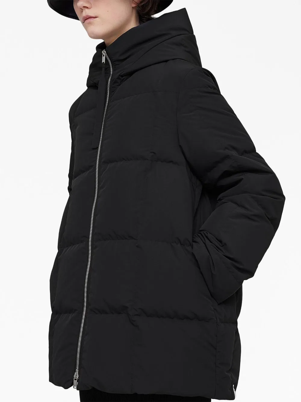 Quilted down jacket