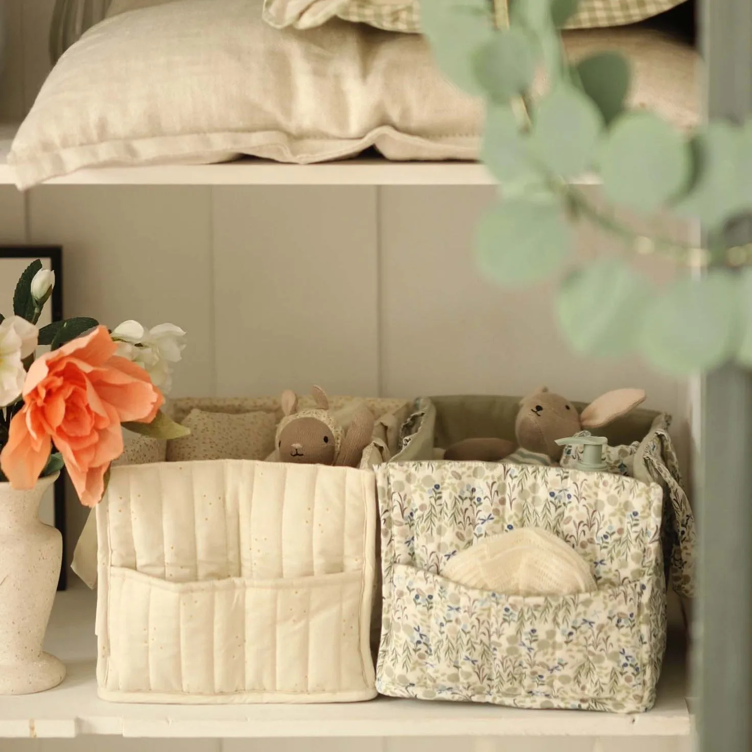 Quilted Nappy Baby Organiser Caddy (Riverbank)