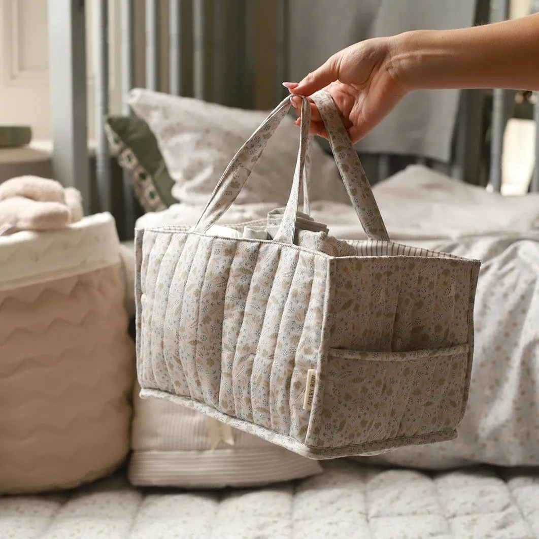Quilted Nappy Caddy (Nature Trail)