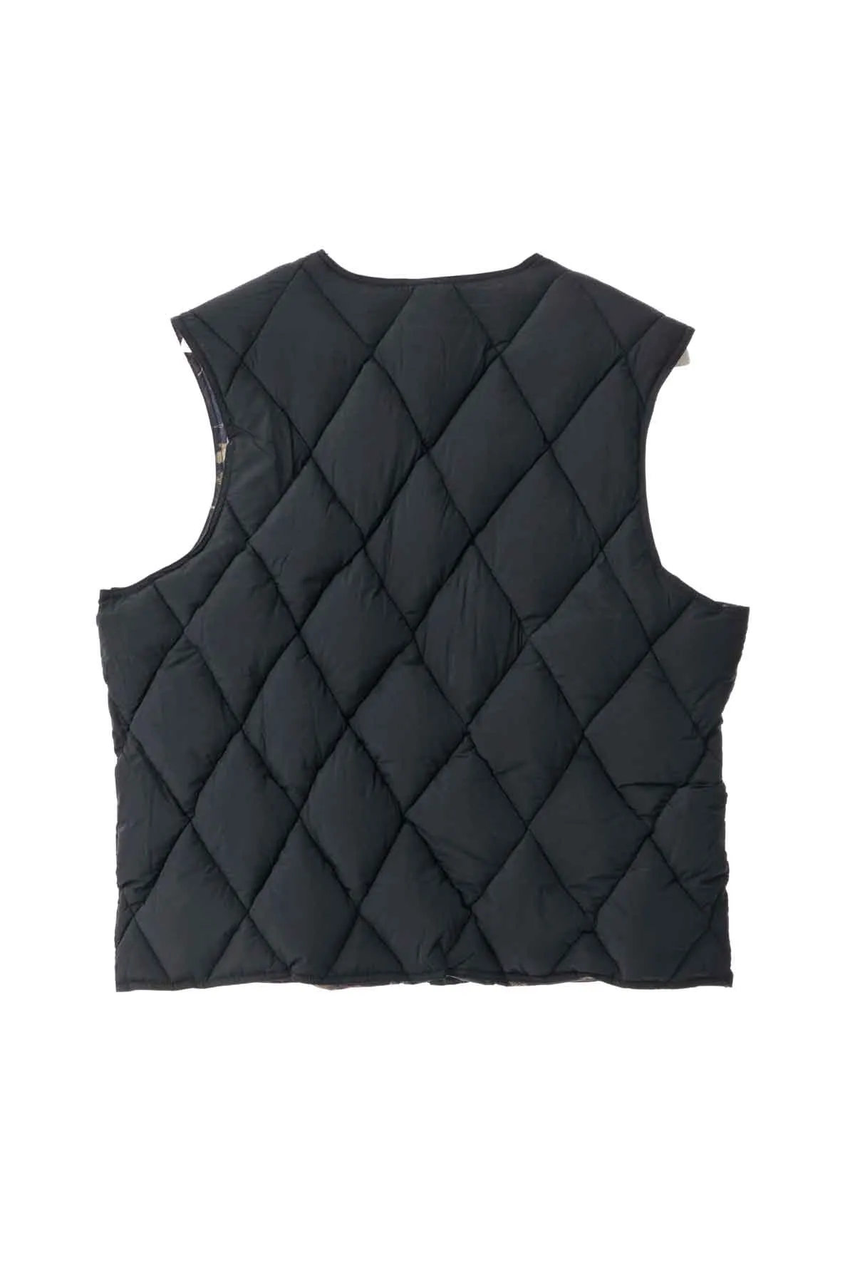 QUILTED NYLON VEST - Black/Camo