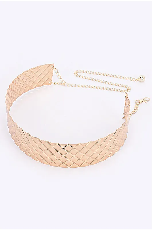 Quilted Printed Metal Belt