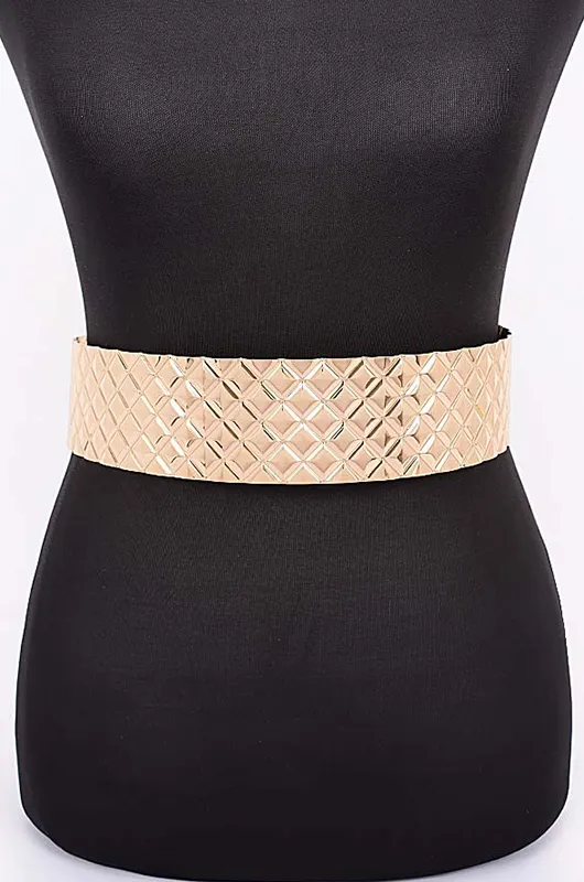 Quilted Printed Metal Belt