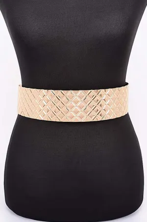 Quilted Printed Metal Belt