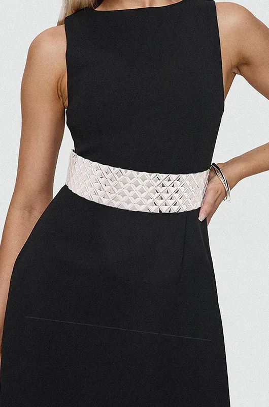Quilted Printed Metal Belt