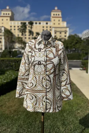 Quilted White Equestrian Jacket