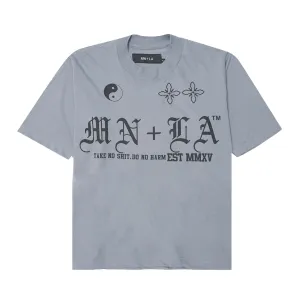 "TAKE NO SHIT, DO NO HARM" LITE TEE IN GLACIER