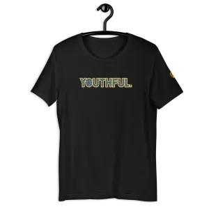 "YOUTHFUL." TEE