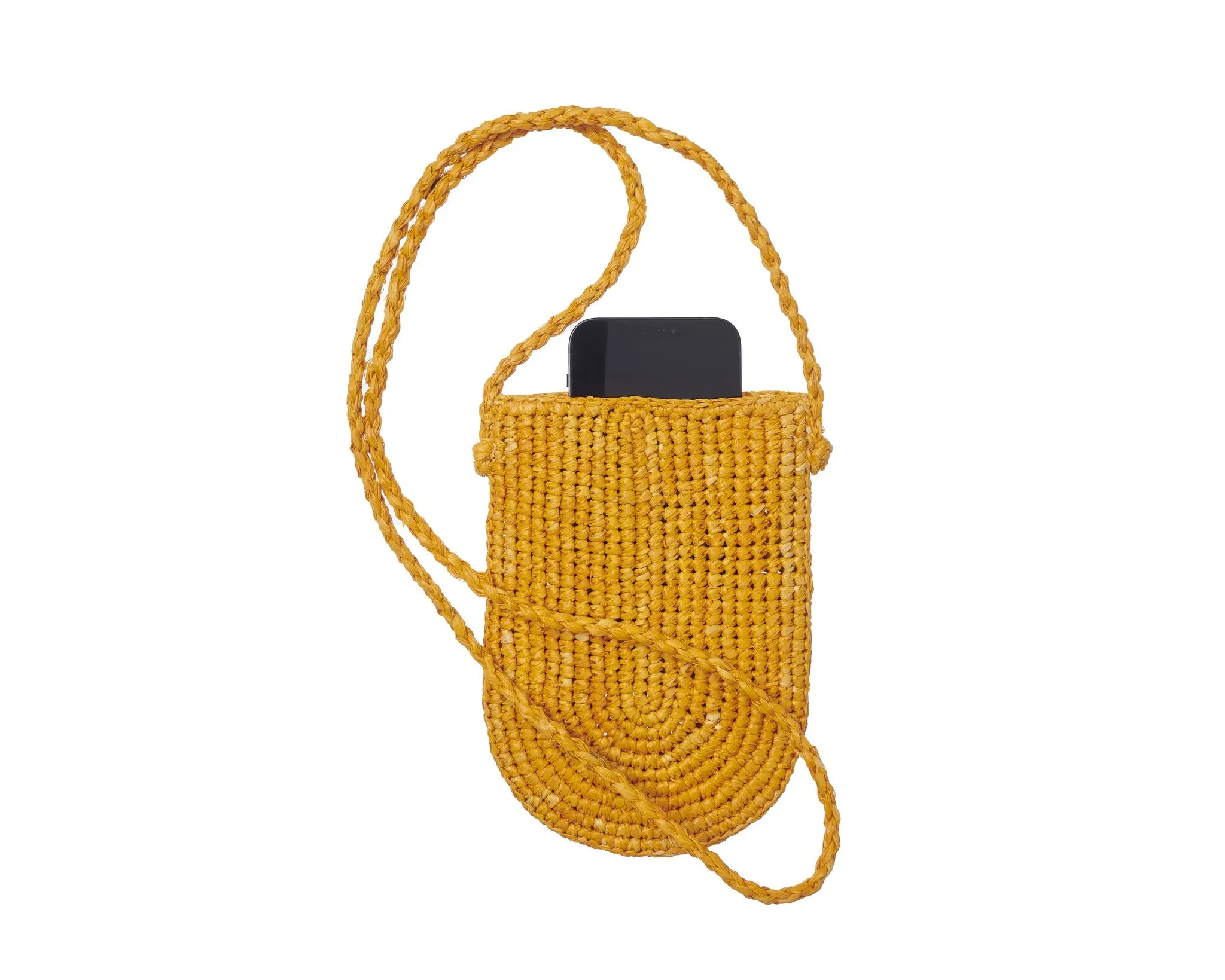 RAFFIA CROSSBODY PHONE CASE