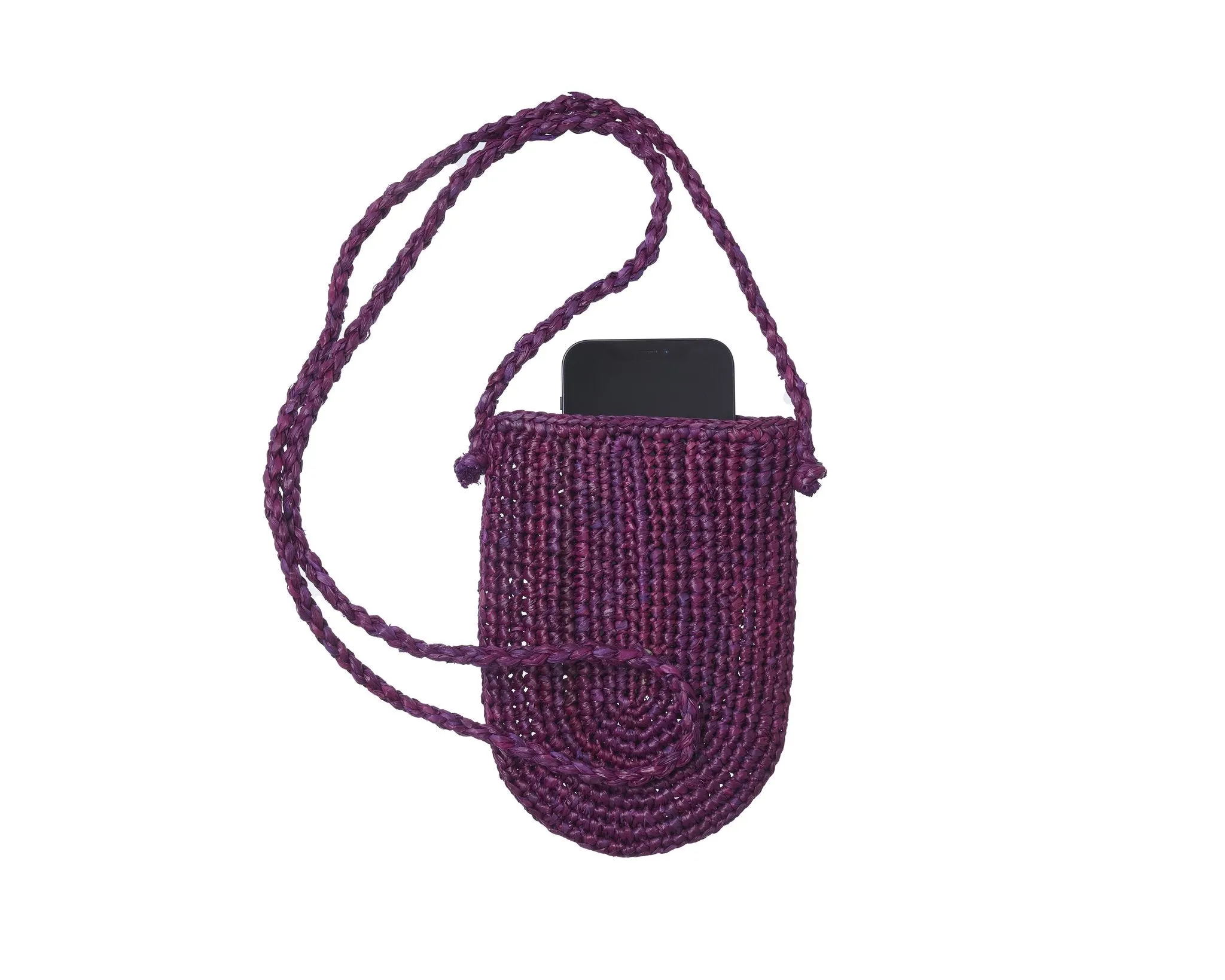 RAFFIA CROSSBODY PHONE CASE