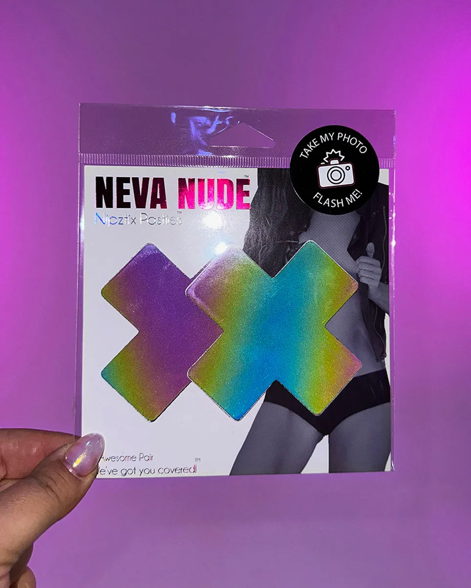 Rainbow Reflective X Pasties