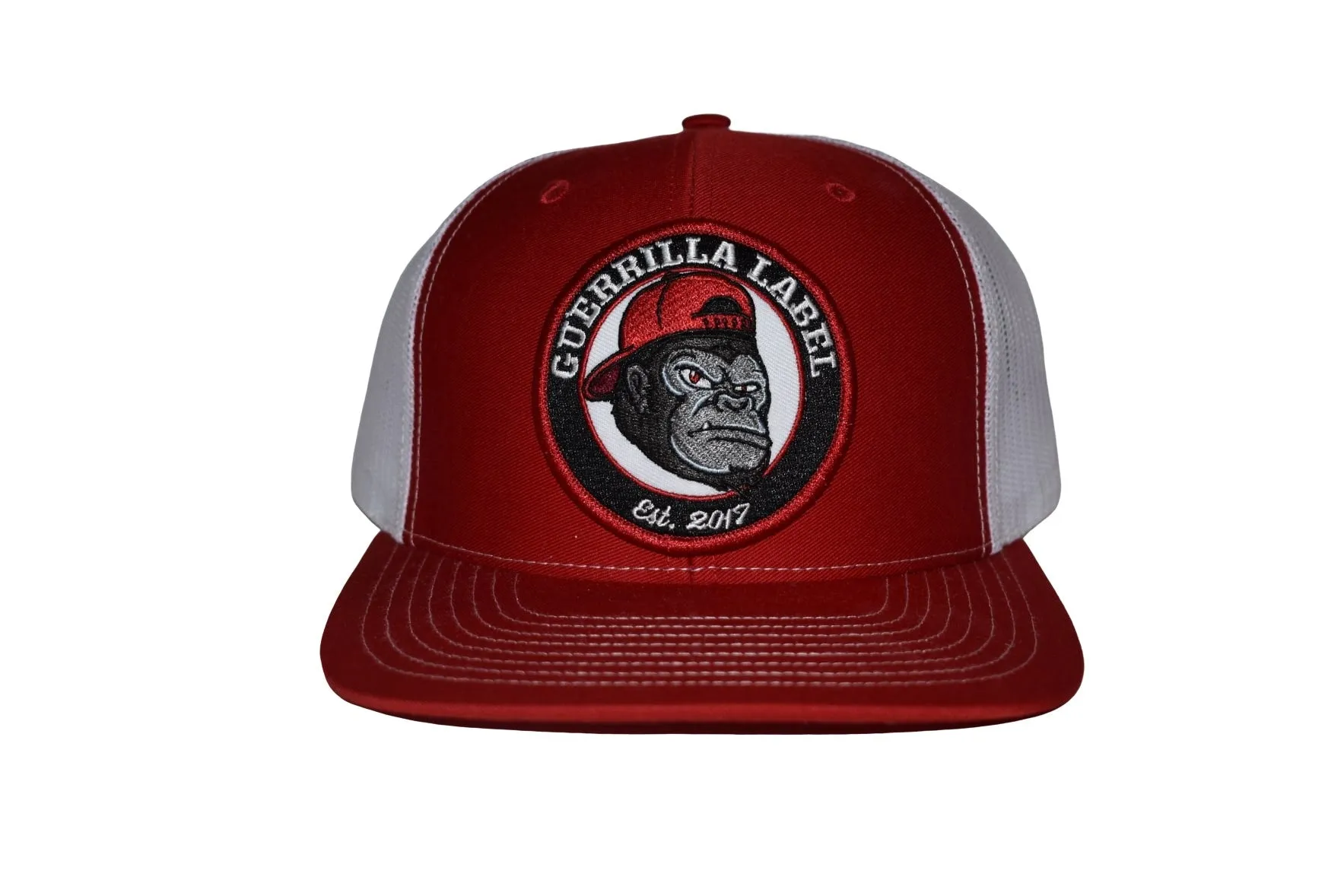 Red & White Mesh Snapback