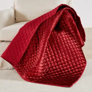 Red Velvet Quilted Throw