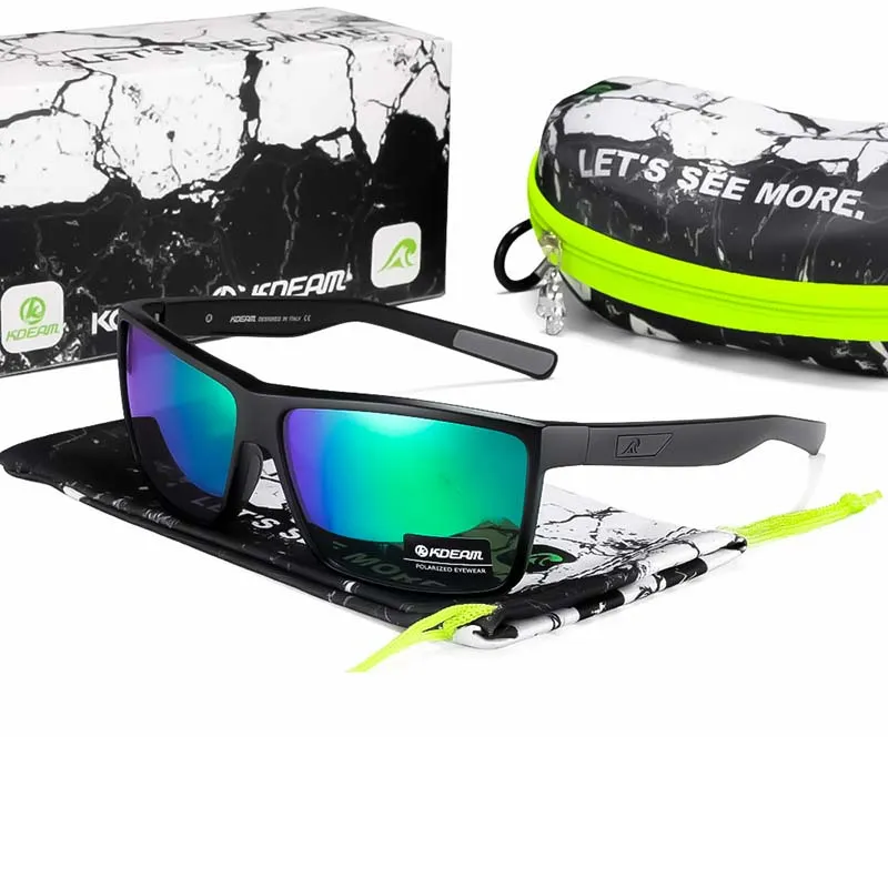 Reflective Glare Filtering Polarized Motorcycle Sunglasses
