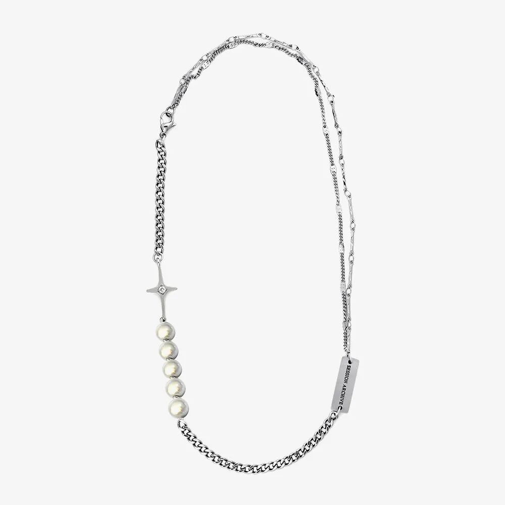 Reflective Pearl Necklace