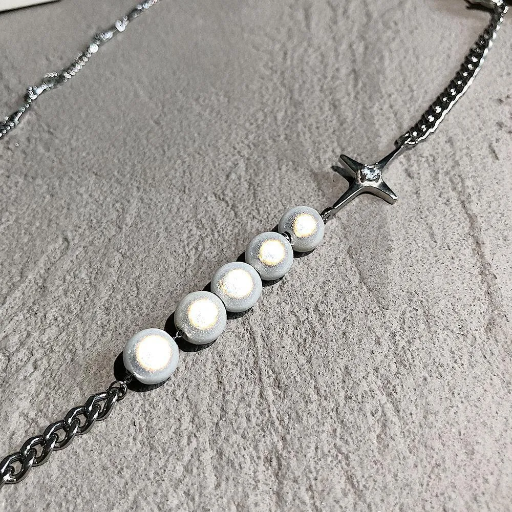 Reflective Pearl Necklace