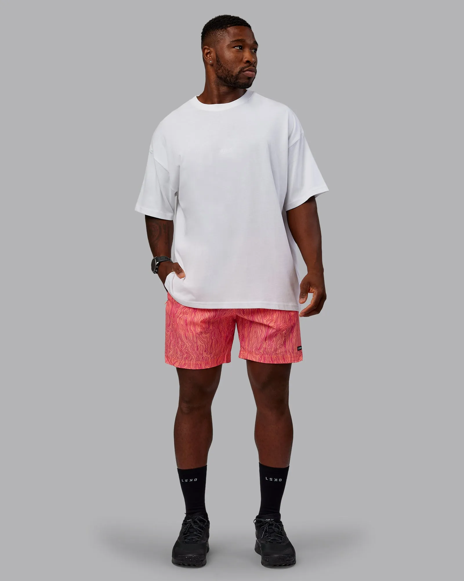 Rep 7" Performance Shorts - Topographic Peach