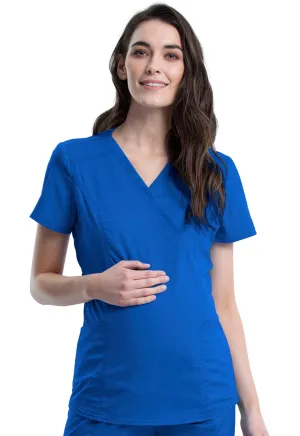 Revolution WW688 Maternity Mock Wrap Top Royal