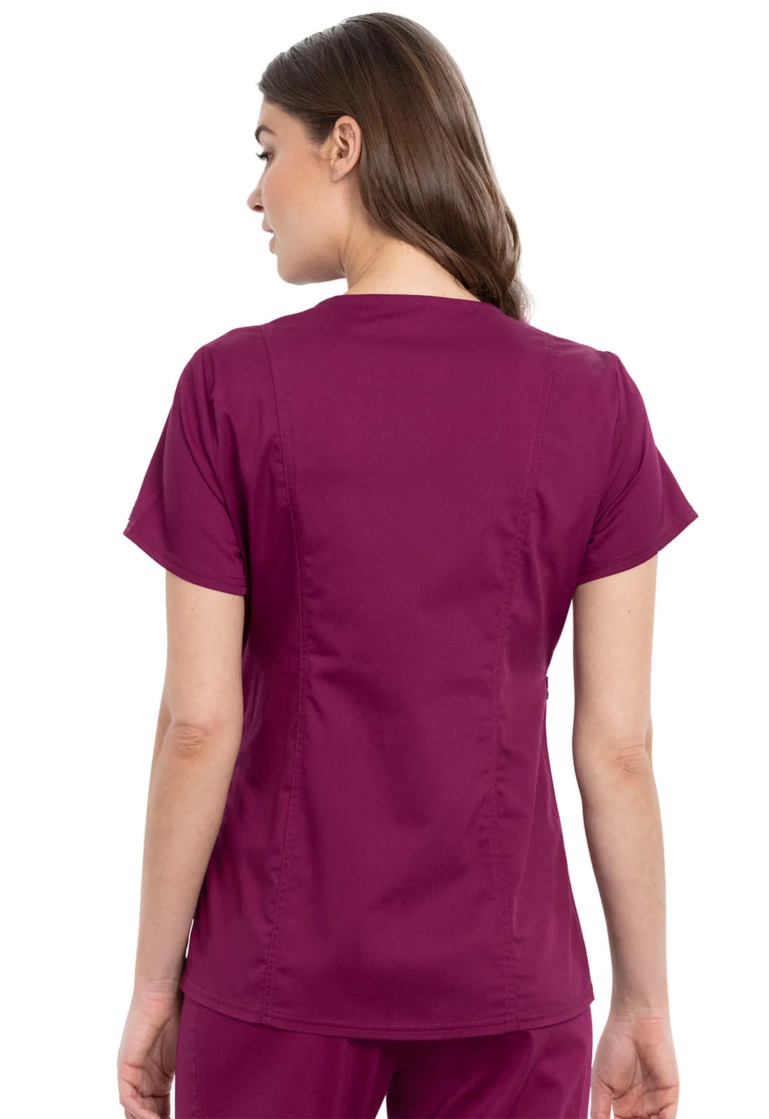 Revolution WW688 Maternity Mock Wrap Top Wine