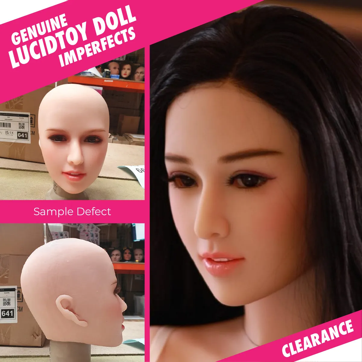 RF668 - Clearance item - Neodoll SugarBabe - Sex Doll Head - M16 Compatible - Silicone Colour