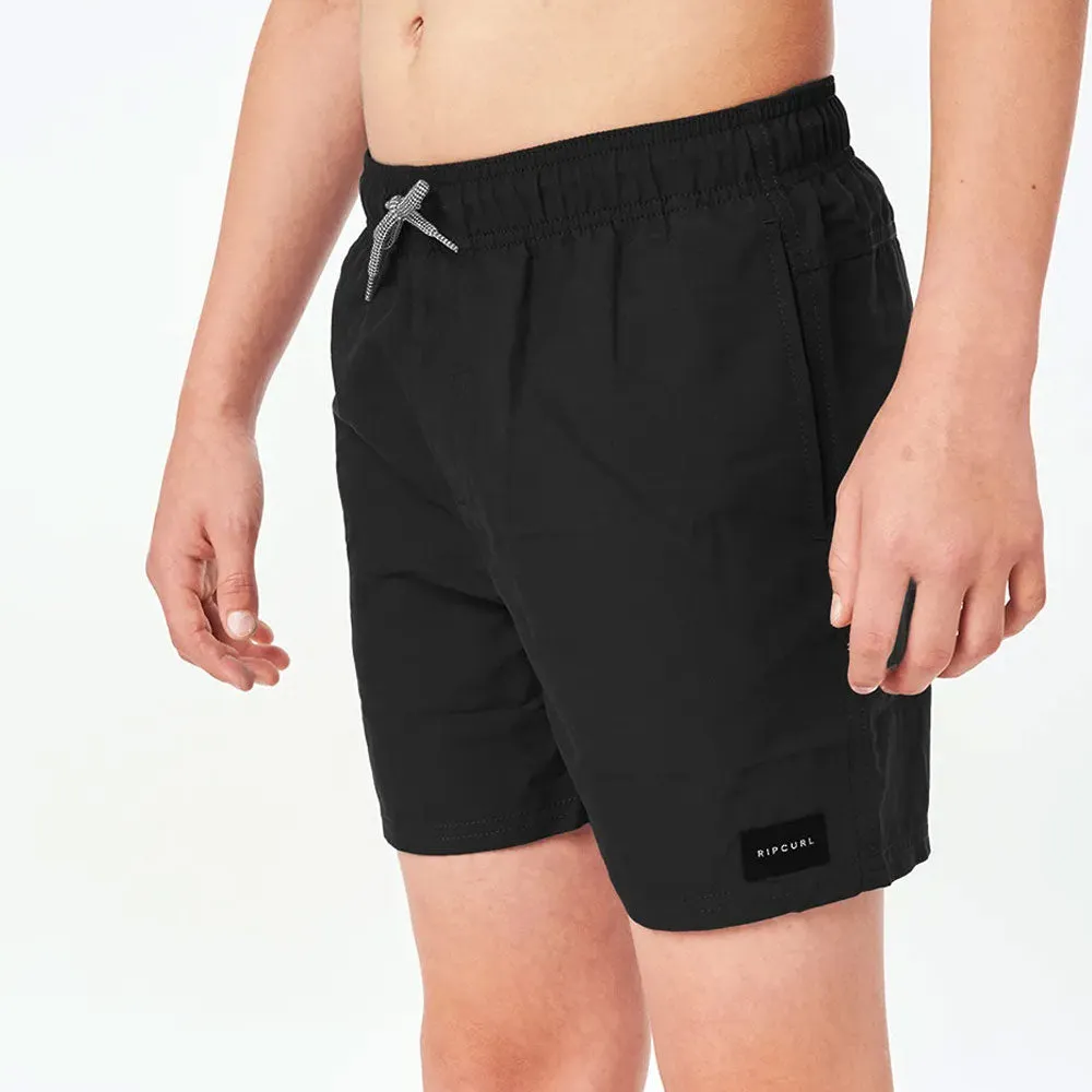 Rip Curl Boys Offset Volley Boardshorts - Black