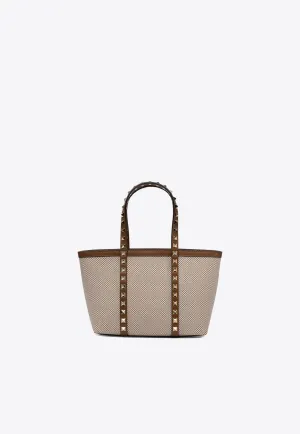 Rockstud Canvas Tote Bag