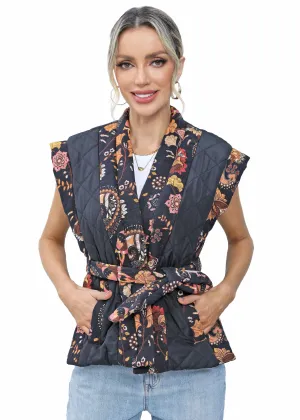 Roffe Floral Quilted Vest