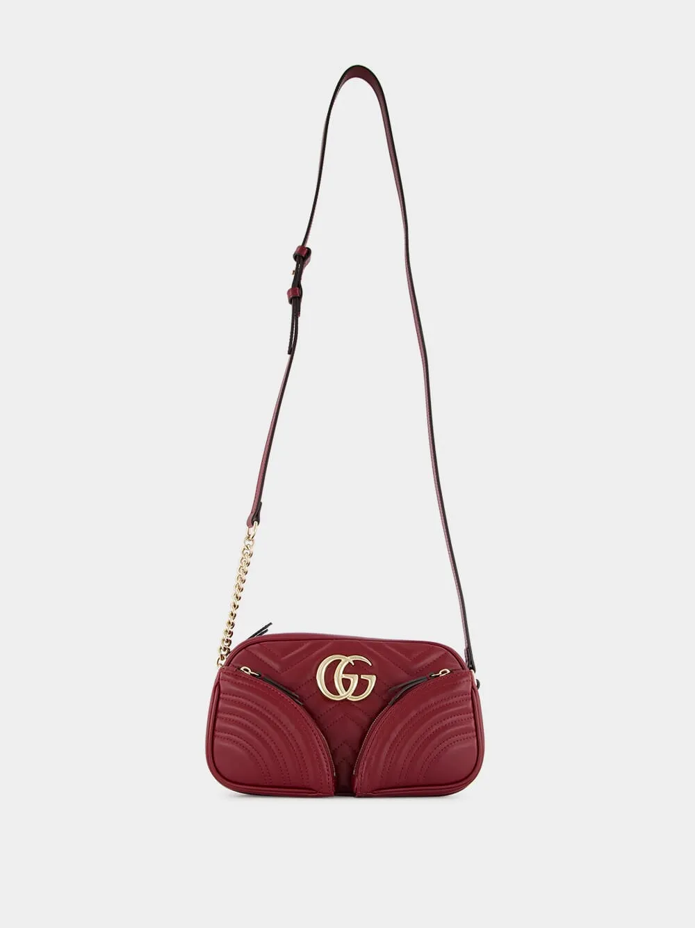 Rosso Ancora GG Marmont Small Shoulder Bag