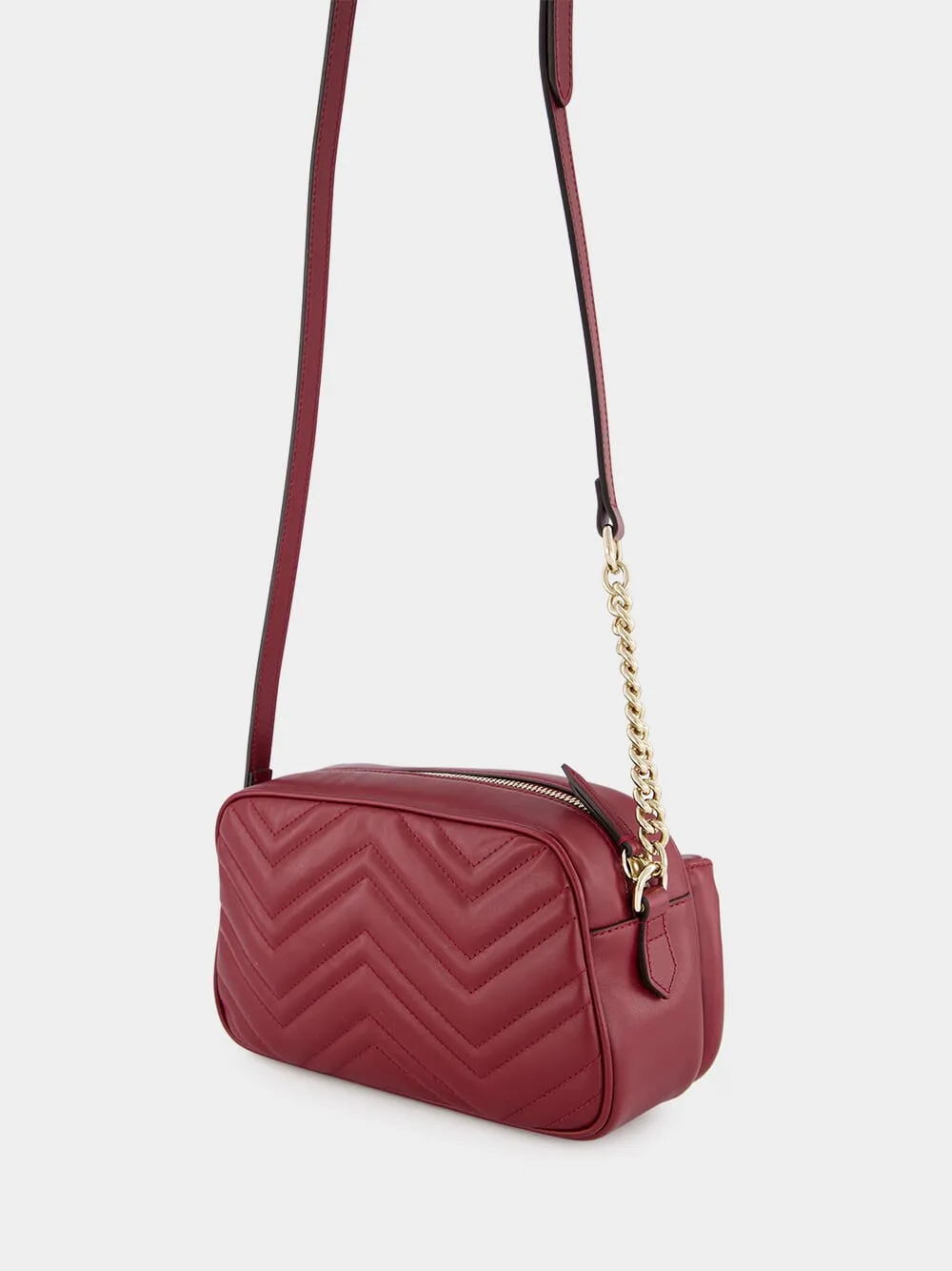 Rosso Ancora GG Marmont Small Shoulder Bag