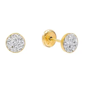 Round Stud Earring 14K